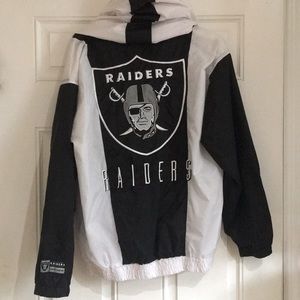 RAIDERS NFL Pullover Windbreaker Size Small